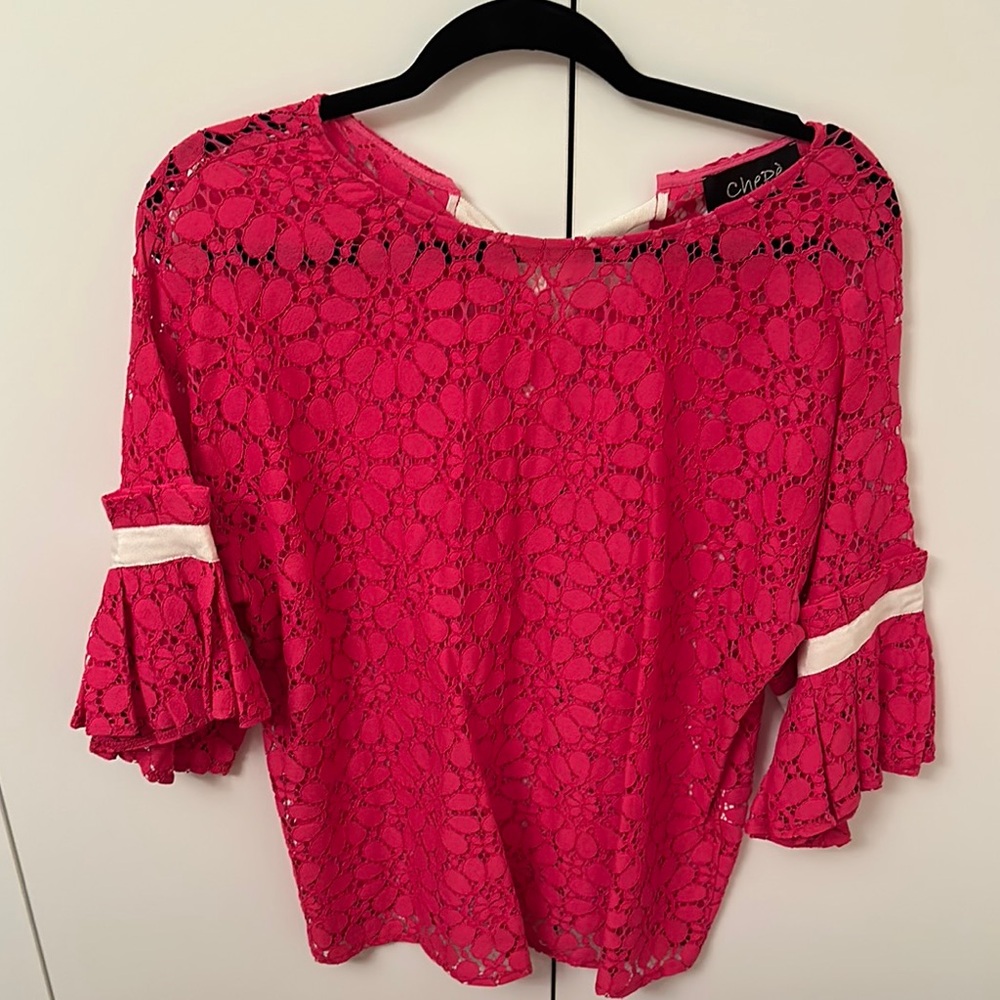 Chepè Women's Pink Lace Top